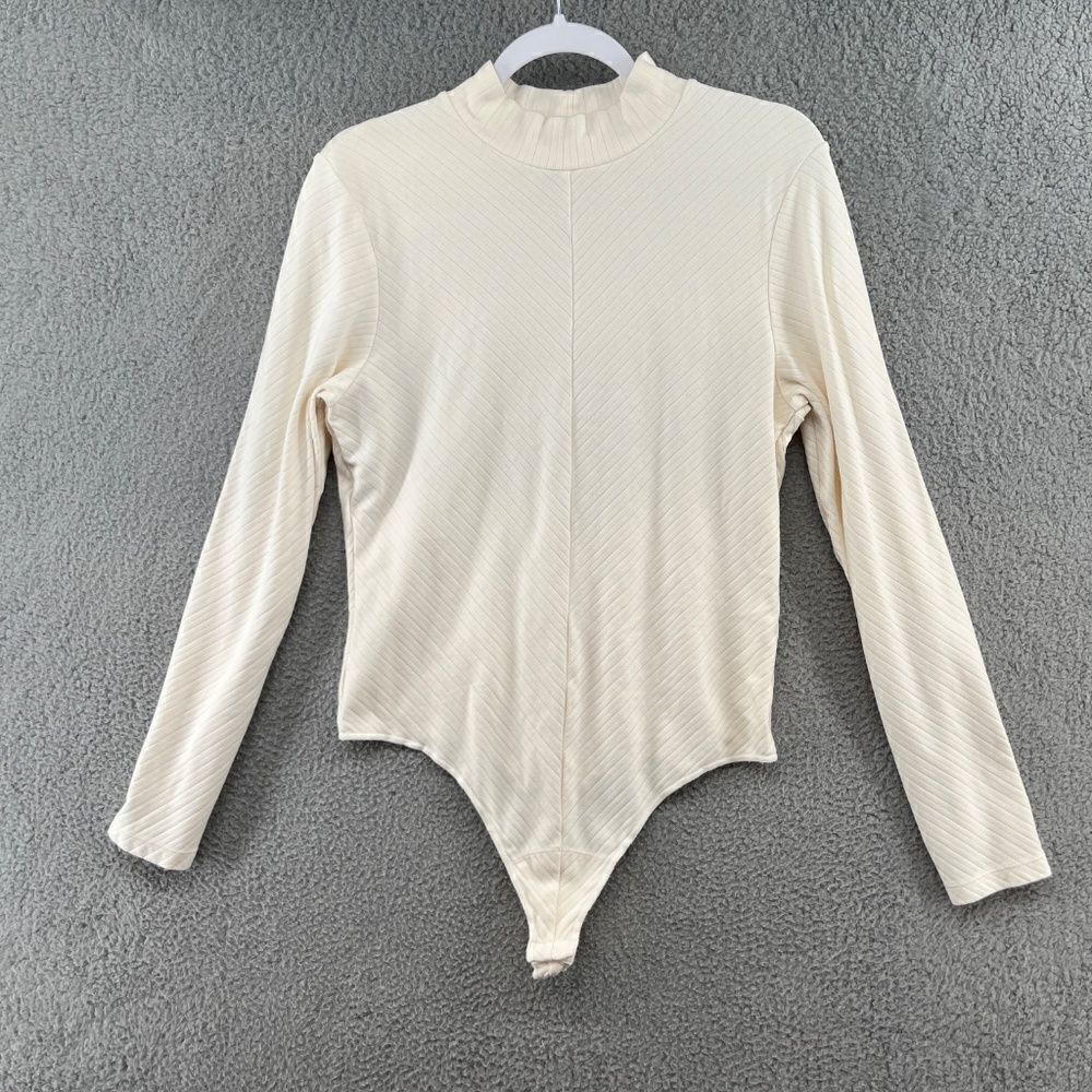 KNIX Mock Neck Long Sleeve Bodysuit XXL Cream
